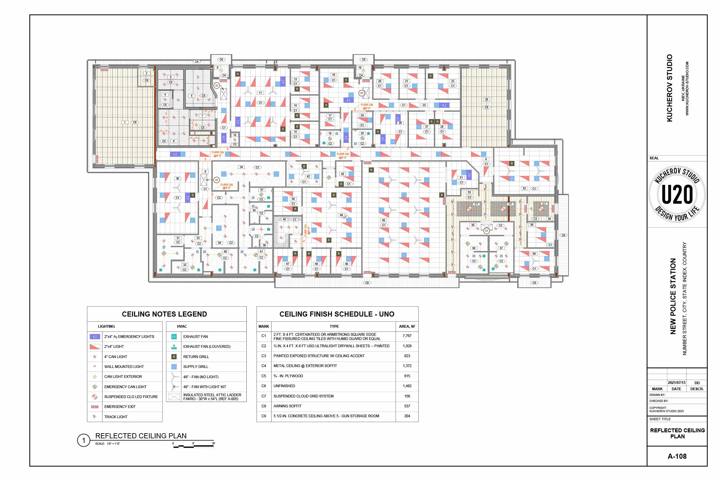 Building construction drawings - View 3