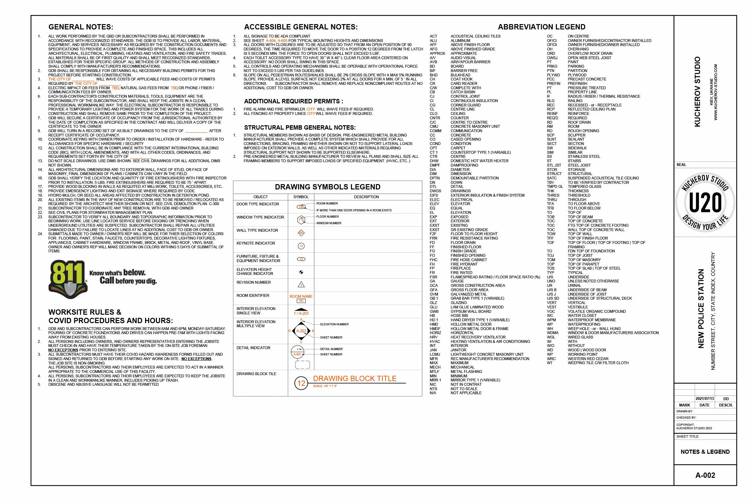 Building construction drawings - View 12
